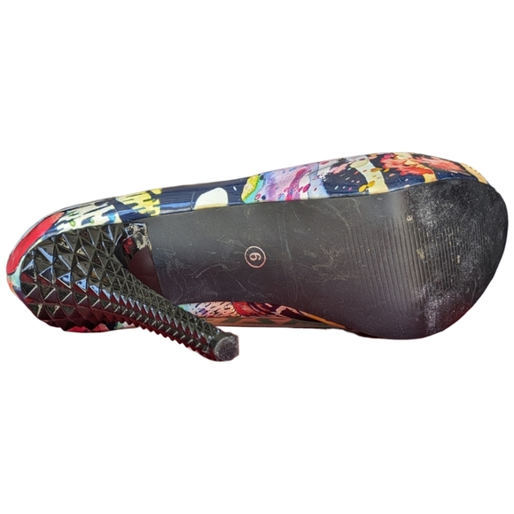 Too Fast Brand Studded Stiletto Smoking Heels Y2K 2000s Open Peep Toe Women's 6 - Picture 12 of 12